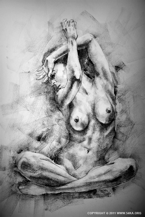 Page 22 01 by 54ka :: SketchBook Page 22 :: view all figure drawing charcoal art  :: Figure Drawing Female Image charcoal Body Sketch study Pose pencil Human Body