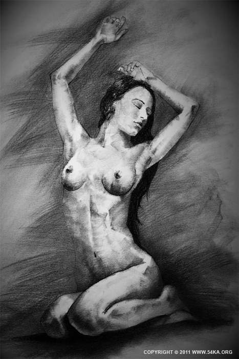 Page 23 01 by 54ka :: SketchBook Page 23 :: view all figure drawing charcoal art  :: Figure Drawing Female Image charcoal Body Sketch study Pose pencil Human Body