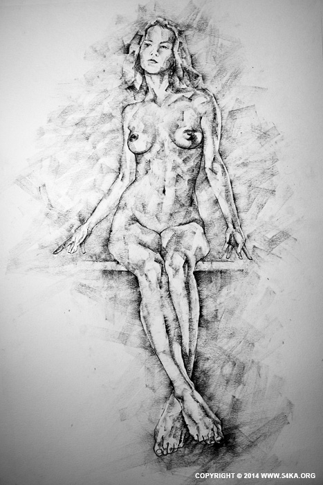 Page 39 01 by 54ka :: SketchBook Page 39 – Drawing Female Full Body Sitting Front Pose :: view all figure drawing charcoal art  :: Figure Drawing Female Image charcoal Body Sketch study Pose pencil Human Body