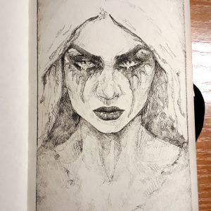 Gothic lady – Sketchbook drawing