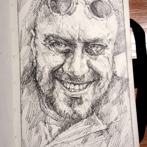 Maceman portrait – Sketchbook drawing