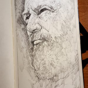 Portrait of a man with a beard – Sketchbook Drawing