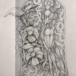 Robot lady – Sketchbook Portrait