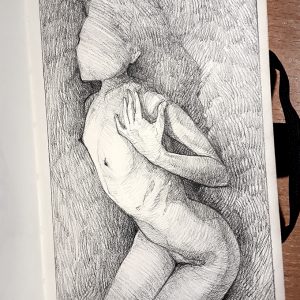 Sensual Woman Pose – Pencil drawing